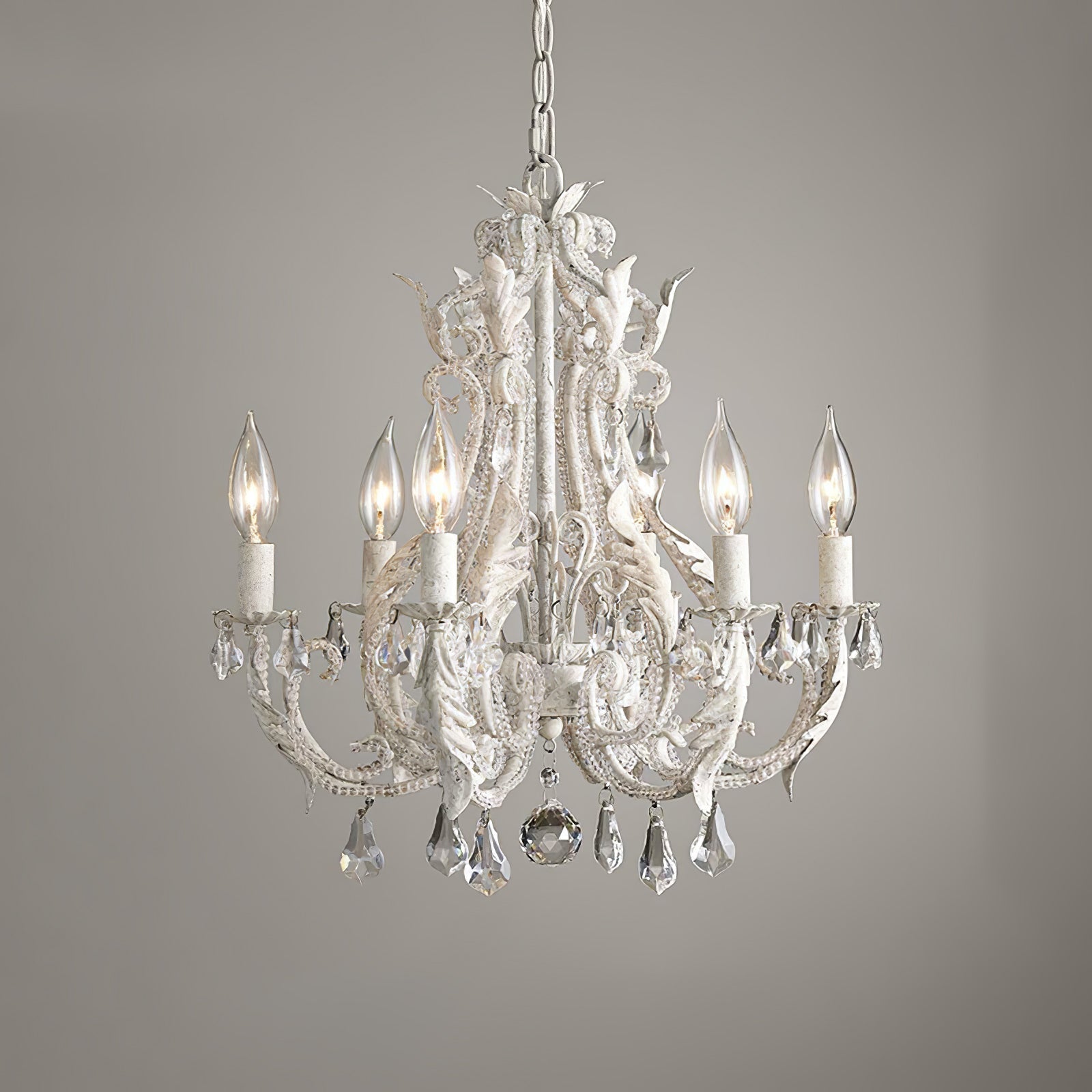 Lustra Suspension Lampe Porte-Bougie Perles de Cristal - Neutralighting