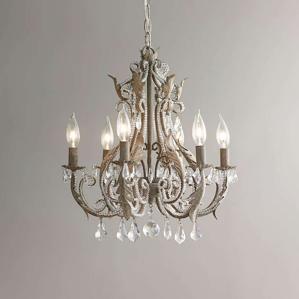 Lustra Suspension Lampe Porte-Bougie Perles de Cristal - Neutralighting