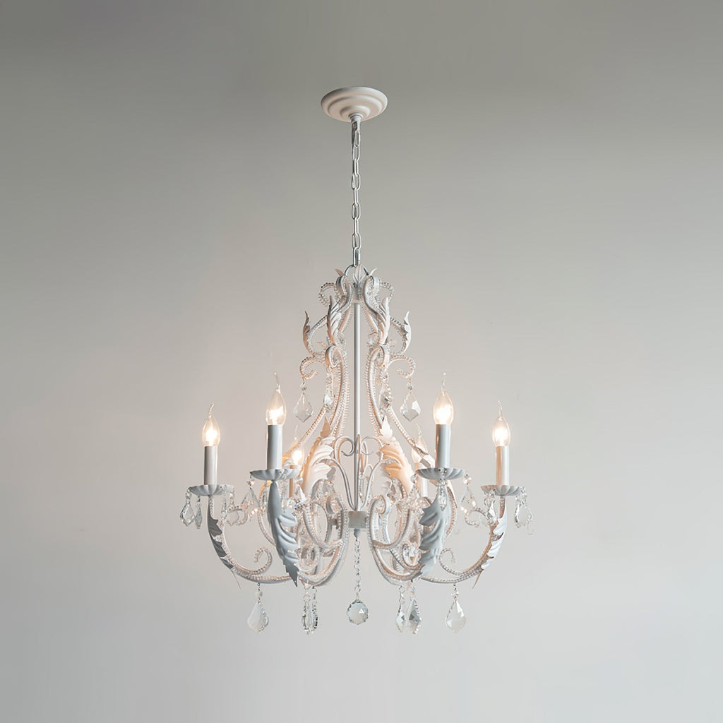 Lustra Suspension Lampe Porte-Bougie Perles de Cristal - Neutralighting