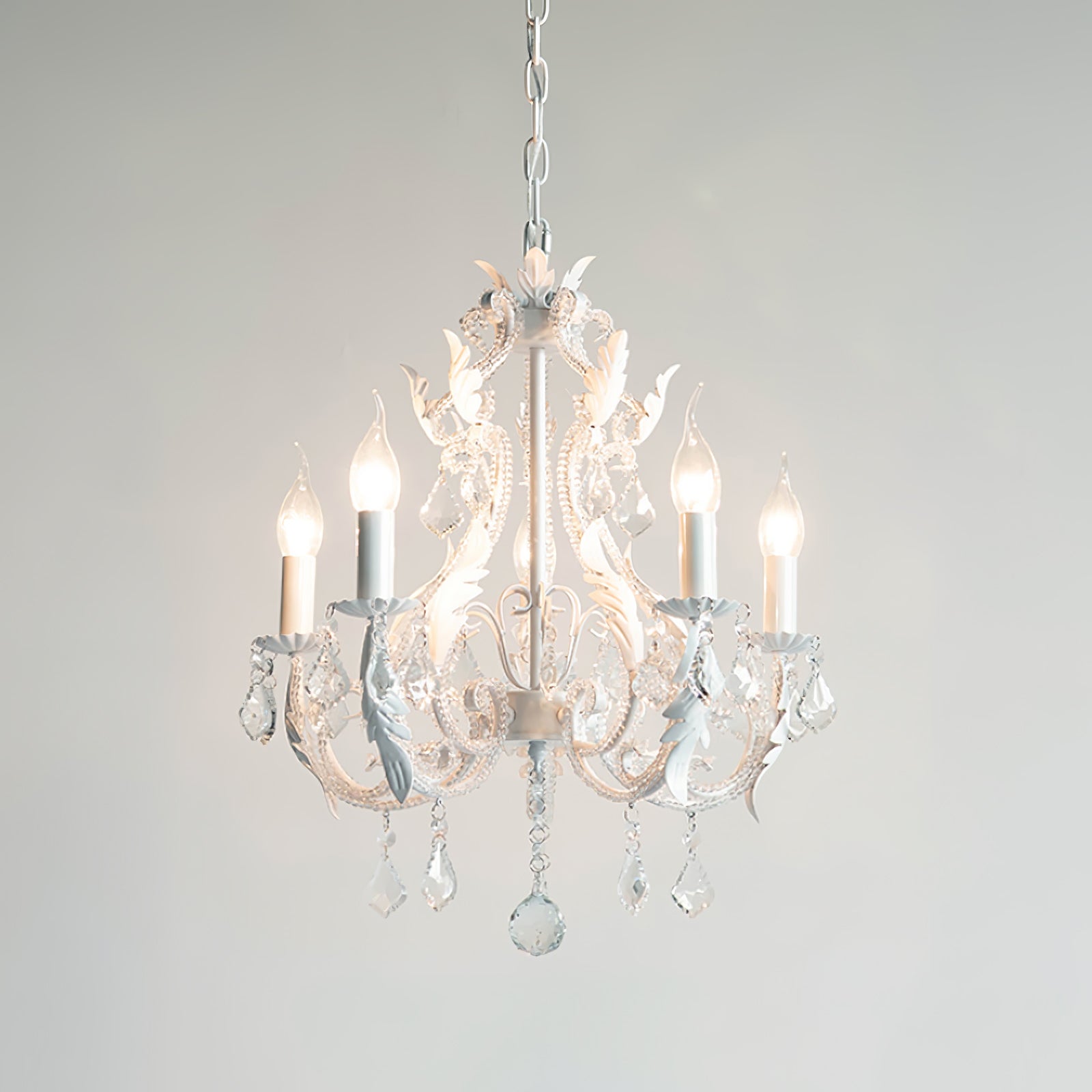 Lustra Suspension Lampe Porte-Bougie Perles de Cristal - Neutralighting