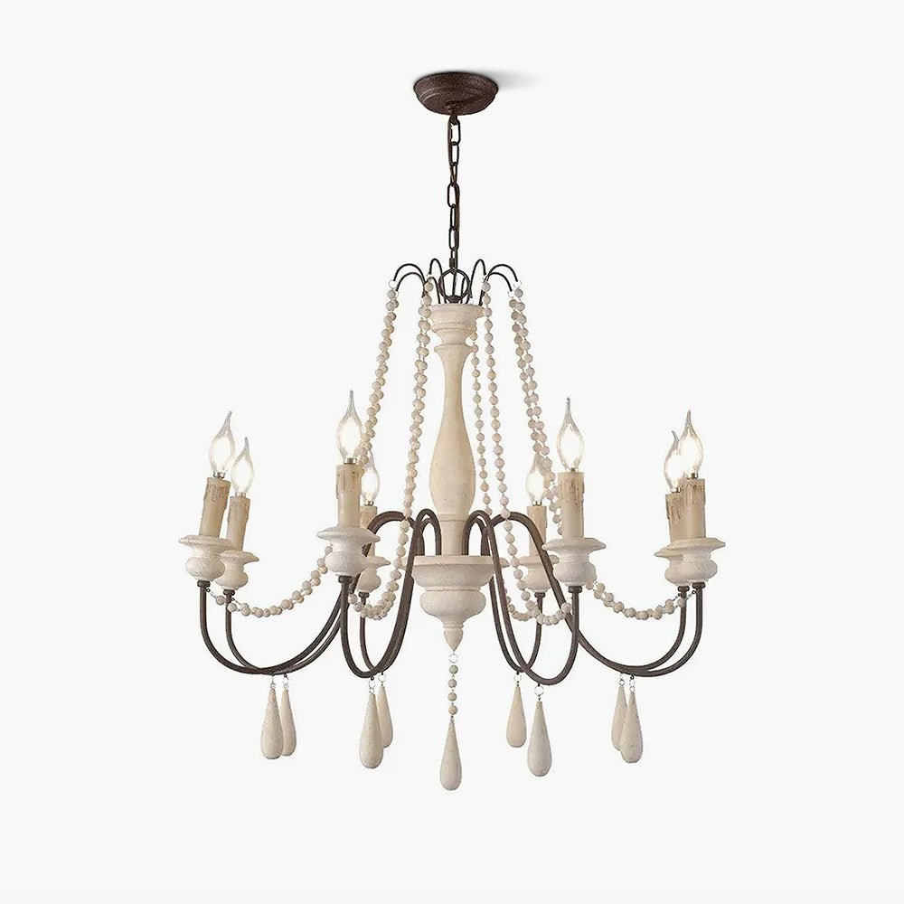 Lustra Chandelier à Bougies Bras Voluté Rustique - Neutralighting