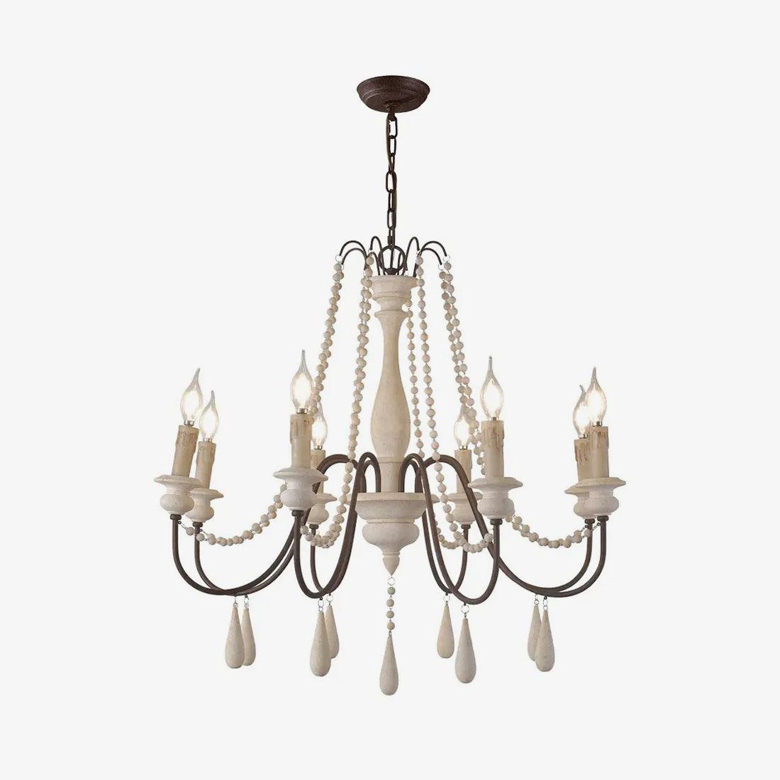 Lustra Chandelier à Bougies Bras Voluté Rustique - Neutralighting