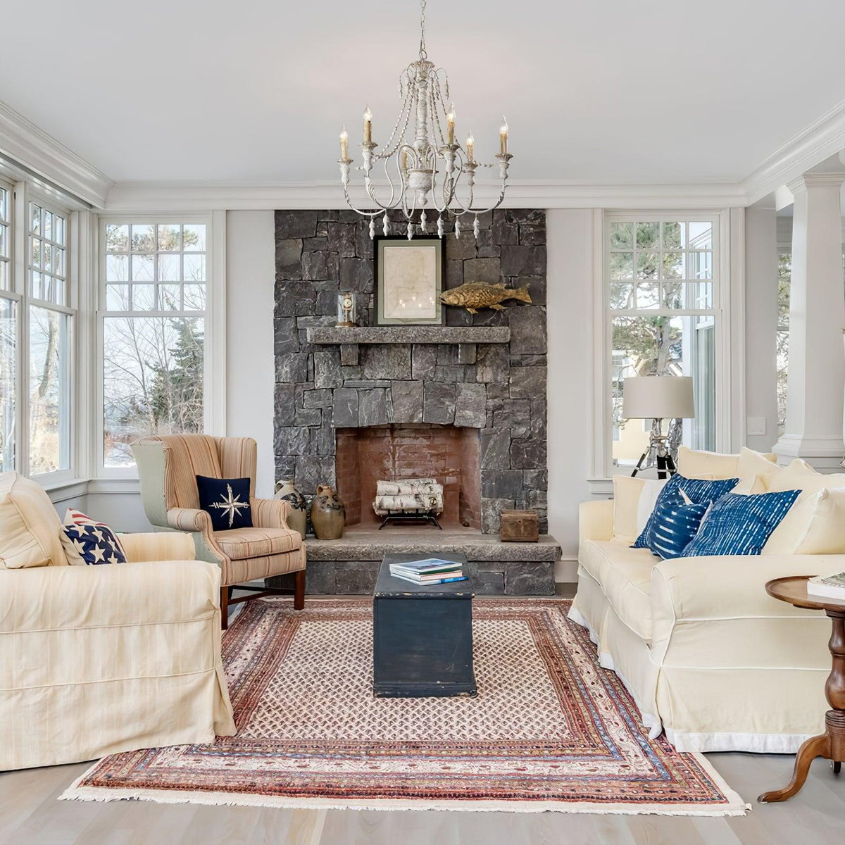 Lustra Chandelier à Bougies Bras Voluté Rustique - Neutralighting