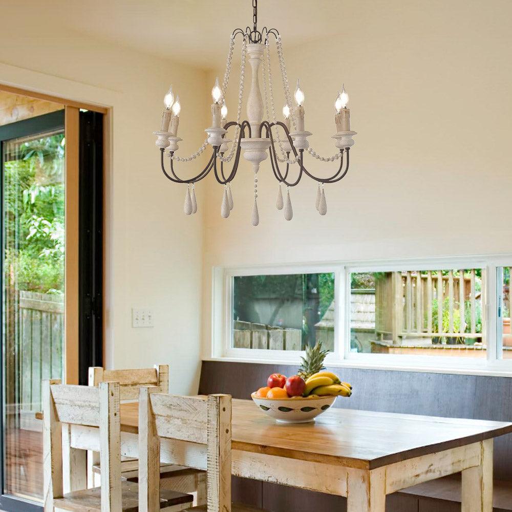 Lustra Chandelier à Bougies Bras Voluté Rustique - Neutralighting