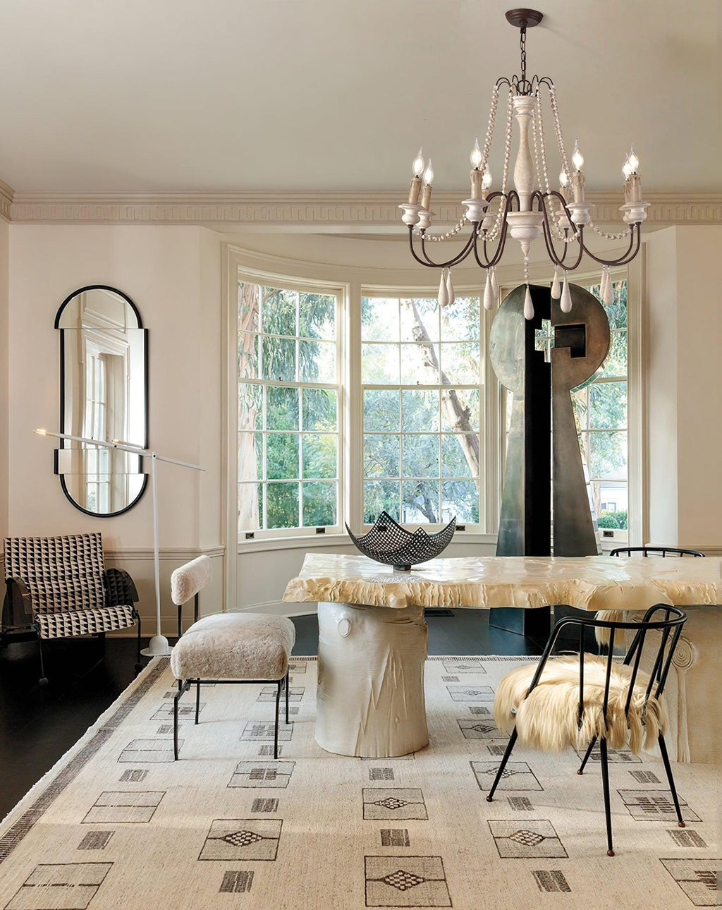 Lustra Chandelier à Bougies Bras Voluté Rustique - Neutralighting
