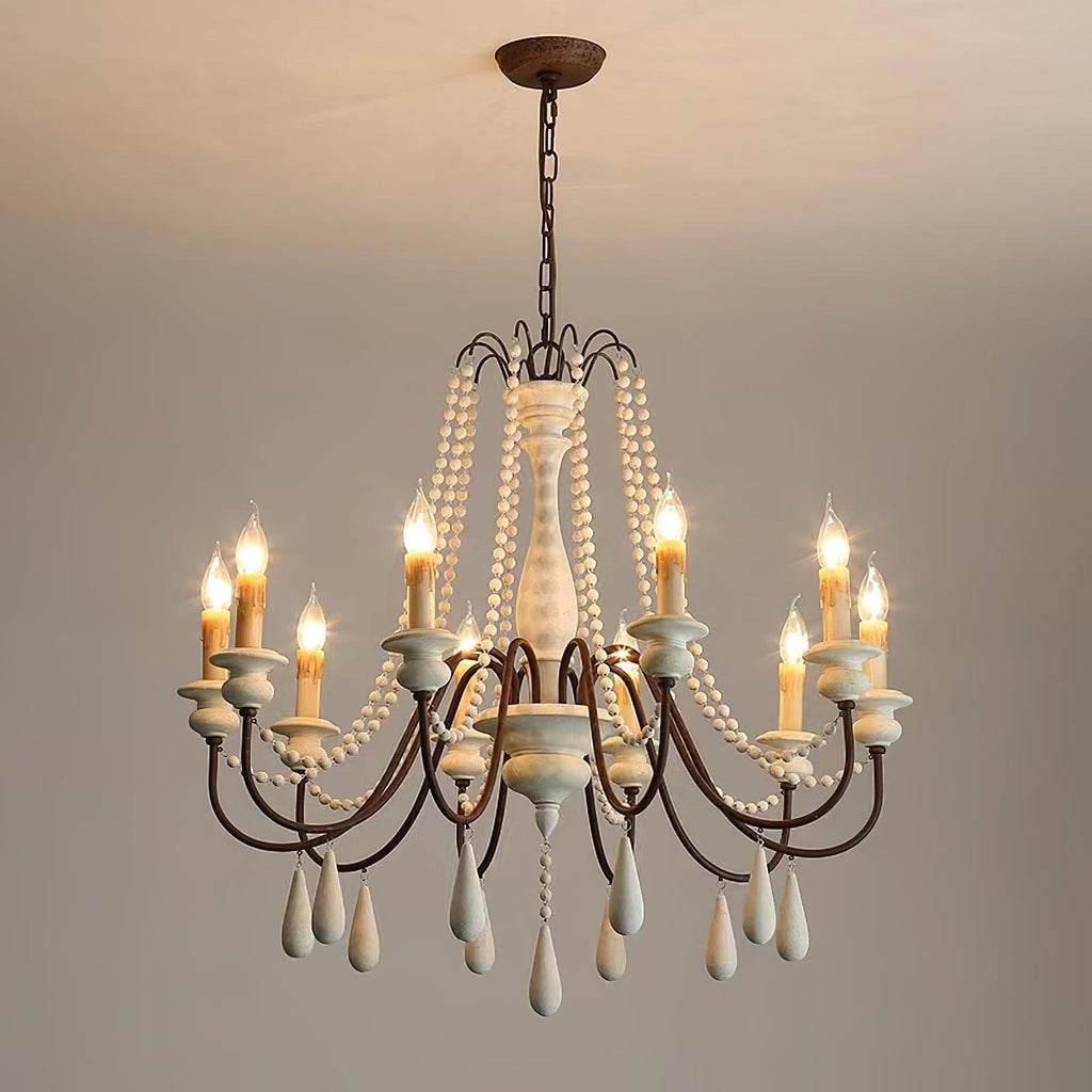 Lustra Chandelier à Bougies Bras Voluté Rustique - Neutralighting