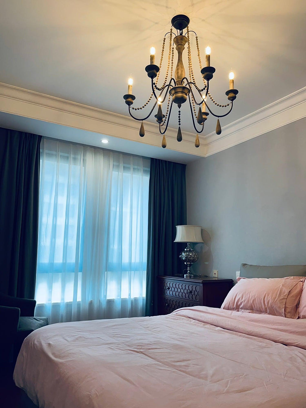 Lustra Chandelier à Bougies Bras Voluté Rustique - Neutralighting