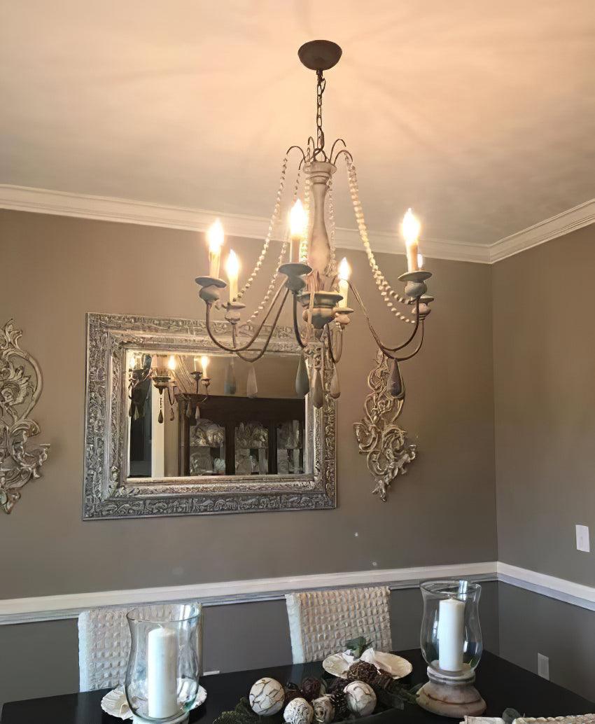 Lustra Chandelier à Bougies Bras Voluté Rustique - Neutralighting