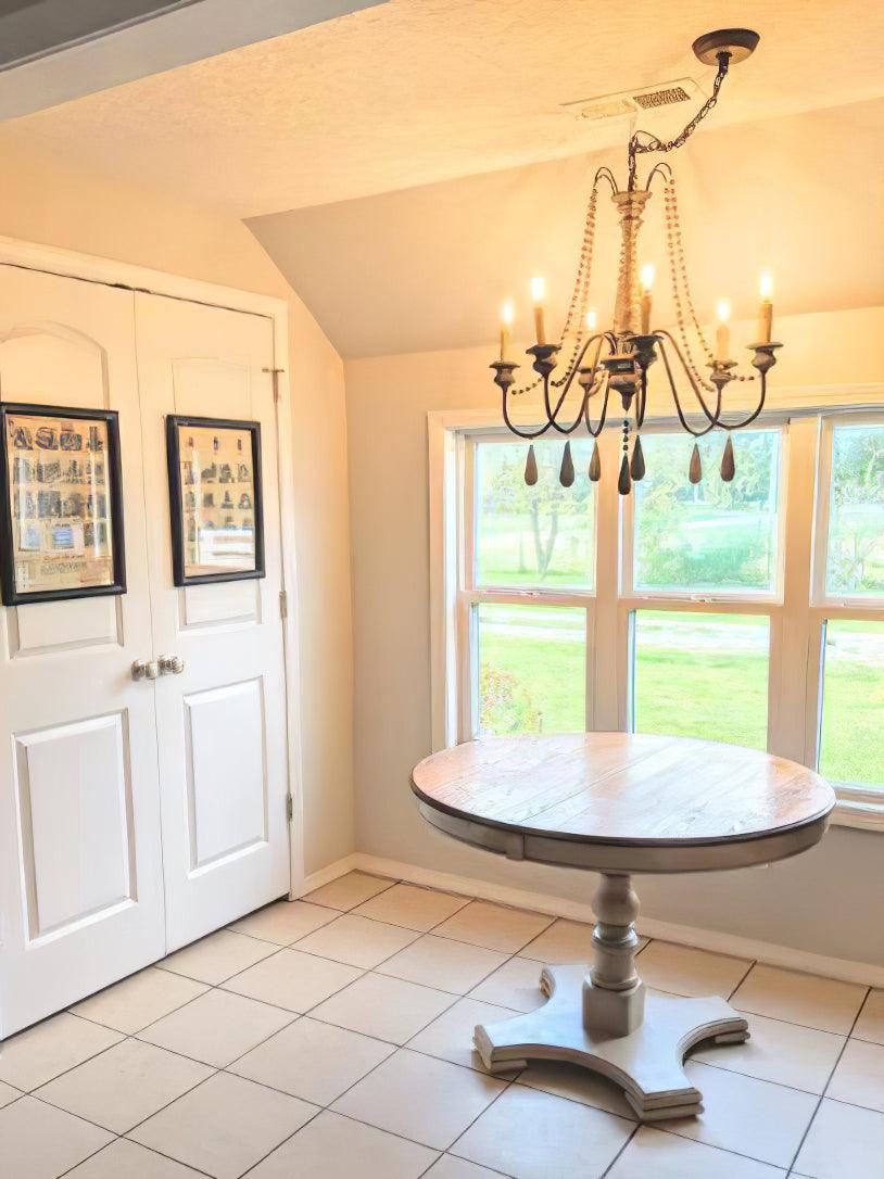 Lustra Chandelier à Bougies Bras Voluté Rustique - Neutralighting