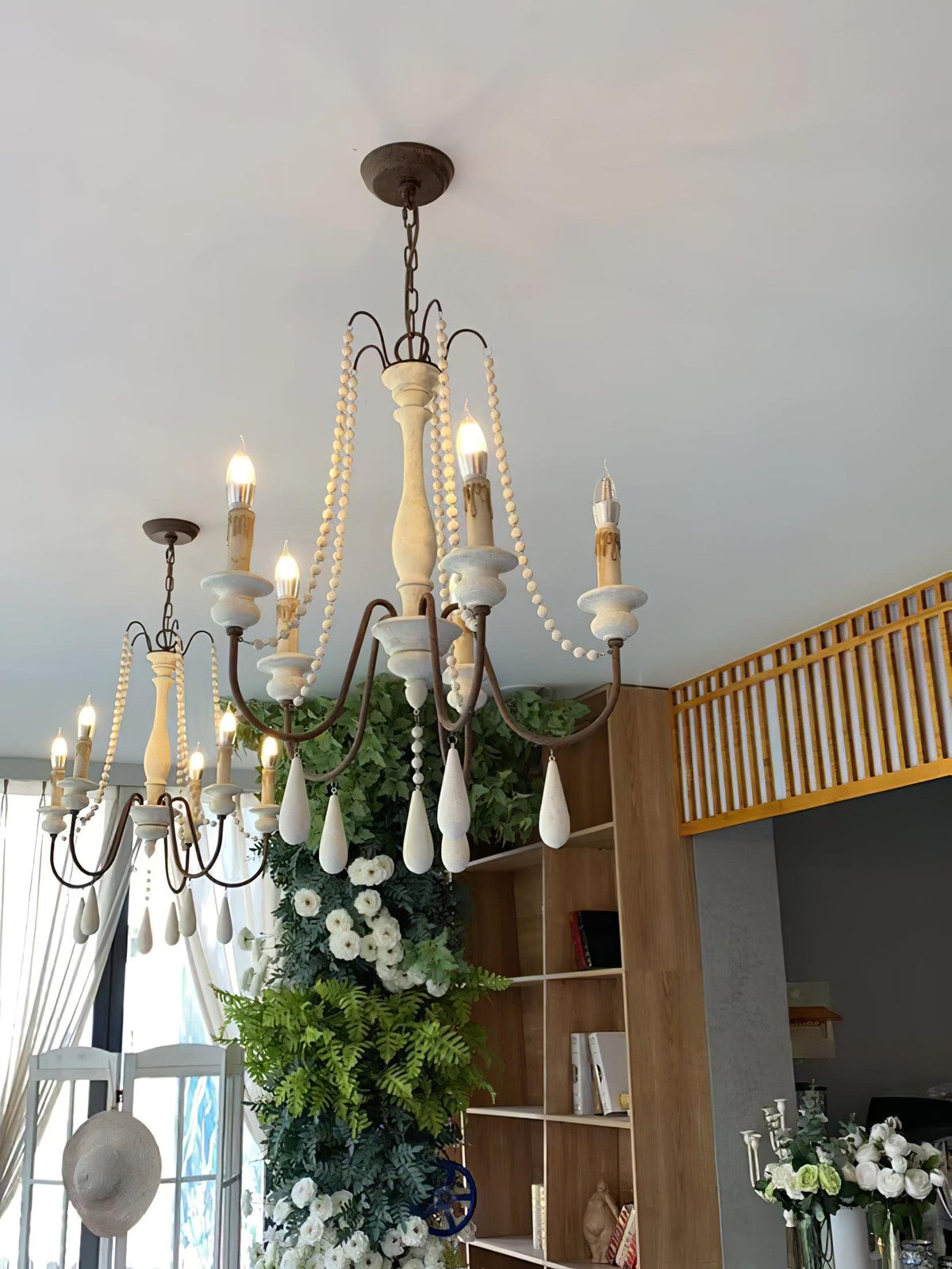 Lustra Chandelier à Bougies Bras Voluté Rustique - Neutralighting