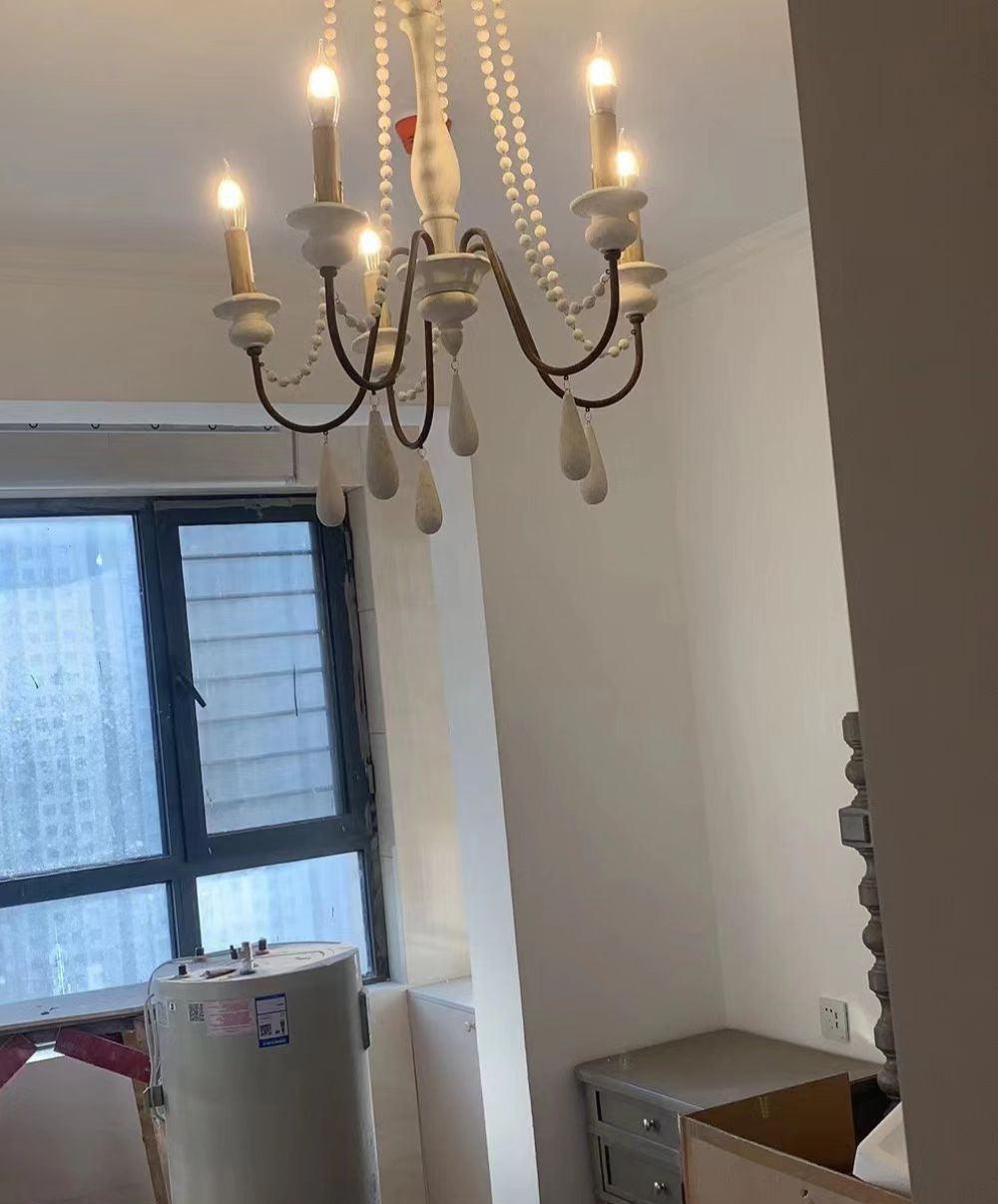 Lustra Chandelier à Bougies Bras Voluté Rustique - Neutralighting