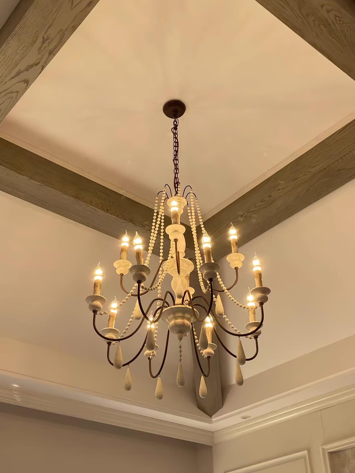 Lustra Chandelier à Bougies Bras Voluté Rustique - Neutralighting