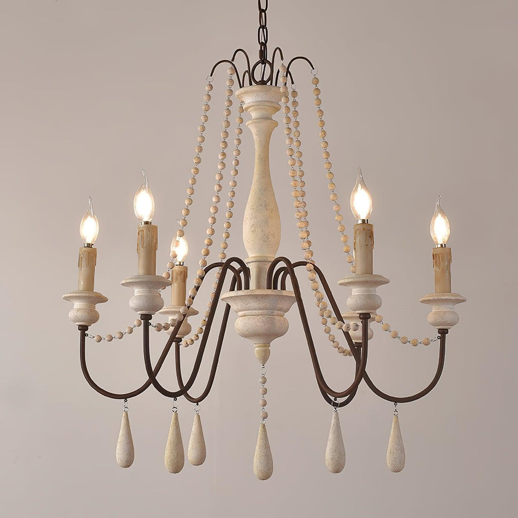 Lustra Chandelier à Bougies Bras Voluté Rustique - Neutralighting