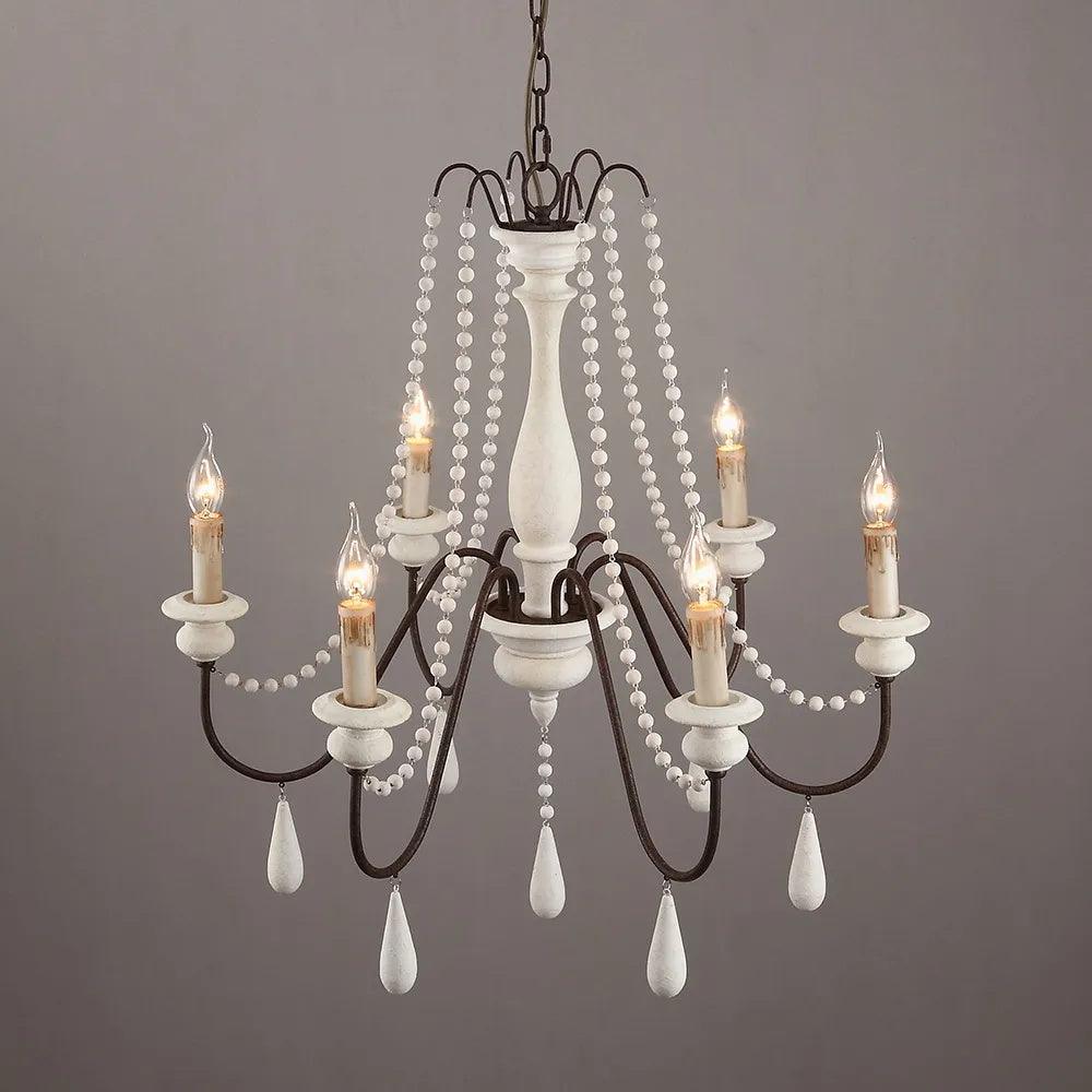 Lustra Chandelier à Bougies Bras Voluté Rustique - Neutralighting