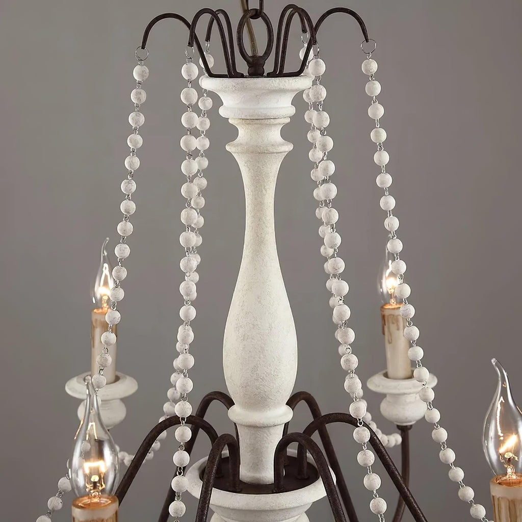 Lustra Chandelier à Bougies Bras Voluté Rustique - Neutralighting