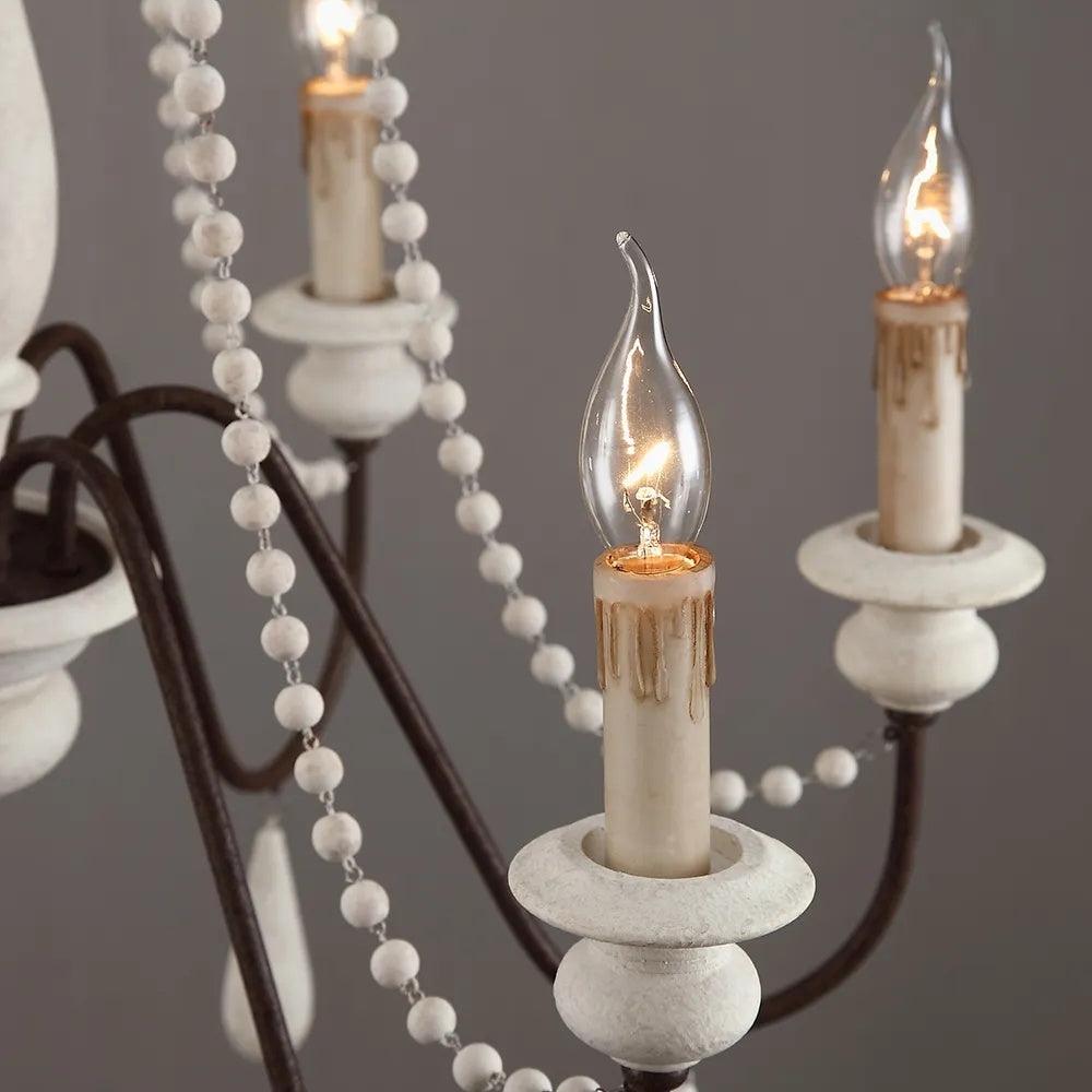 Lustra Chandelier à Bougies Bras Voluté Rustique - Neutralighting