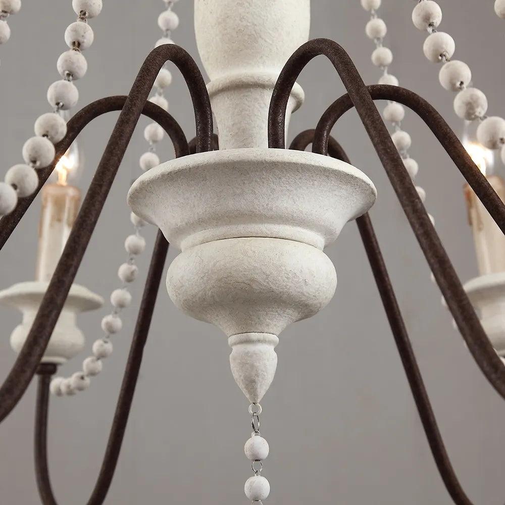 Lustra Chandelier à Bougies Bras Voluté Rustique - Neutralighting