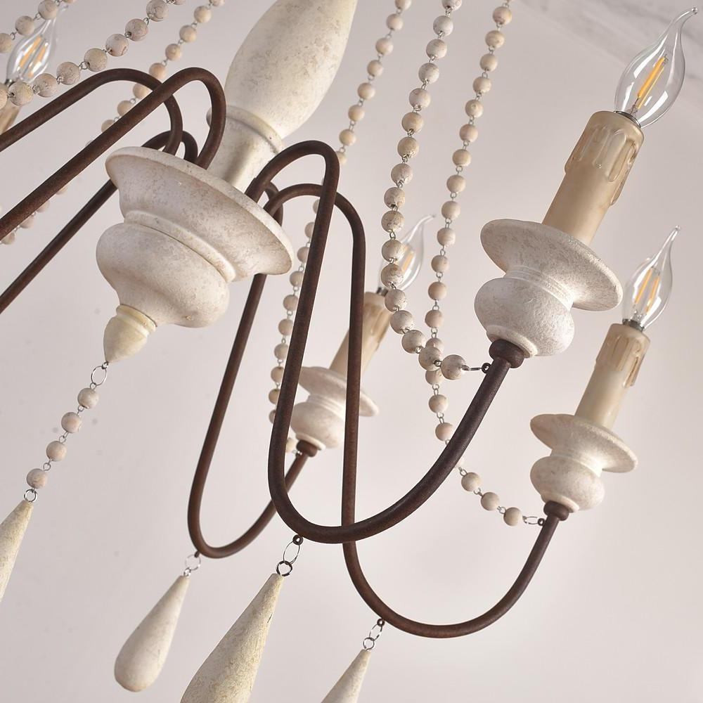 Lustra Chandelier à Bougies Bras Voluté Rustique - Neutralighting