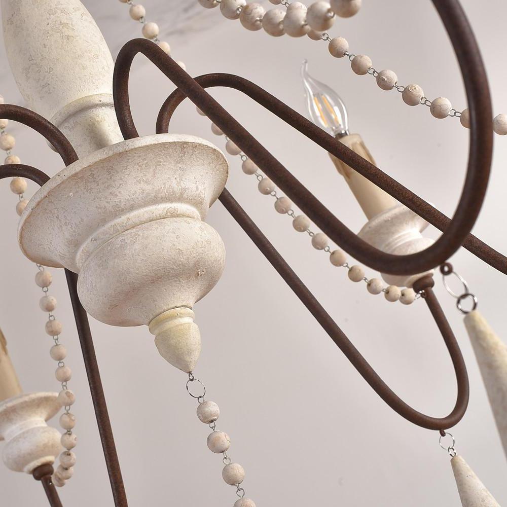 Lustra Chandelier à Bougies Bras Voluté Rustique - Neutralighting