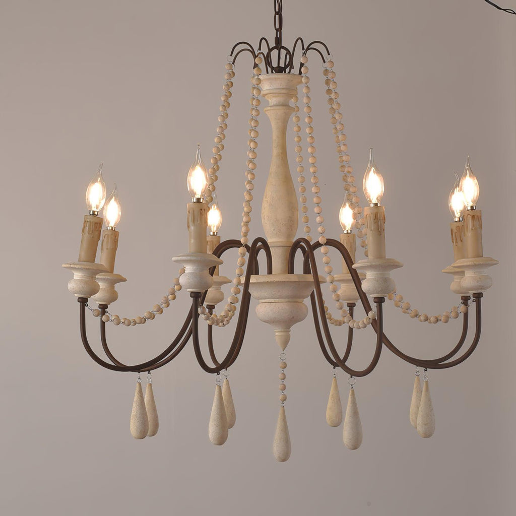 Lustra Chandelier à Bougies Bras Voluté Rustique - Neutralighting