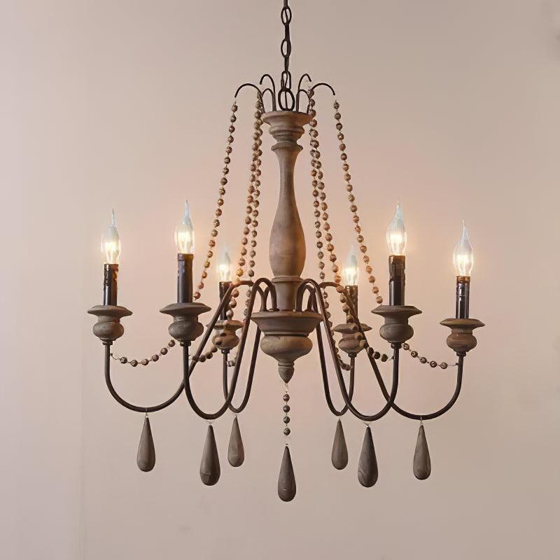 Lustra Chandelier à Bougies Bras Voluté Rustique - Neutralighting
