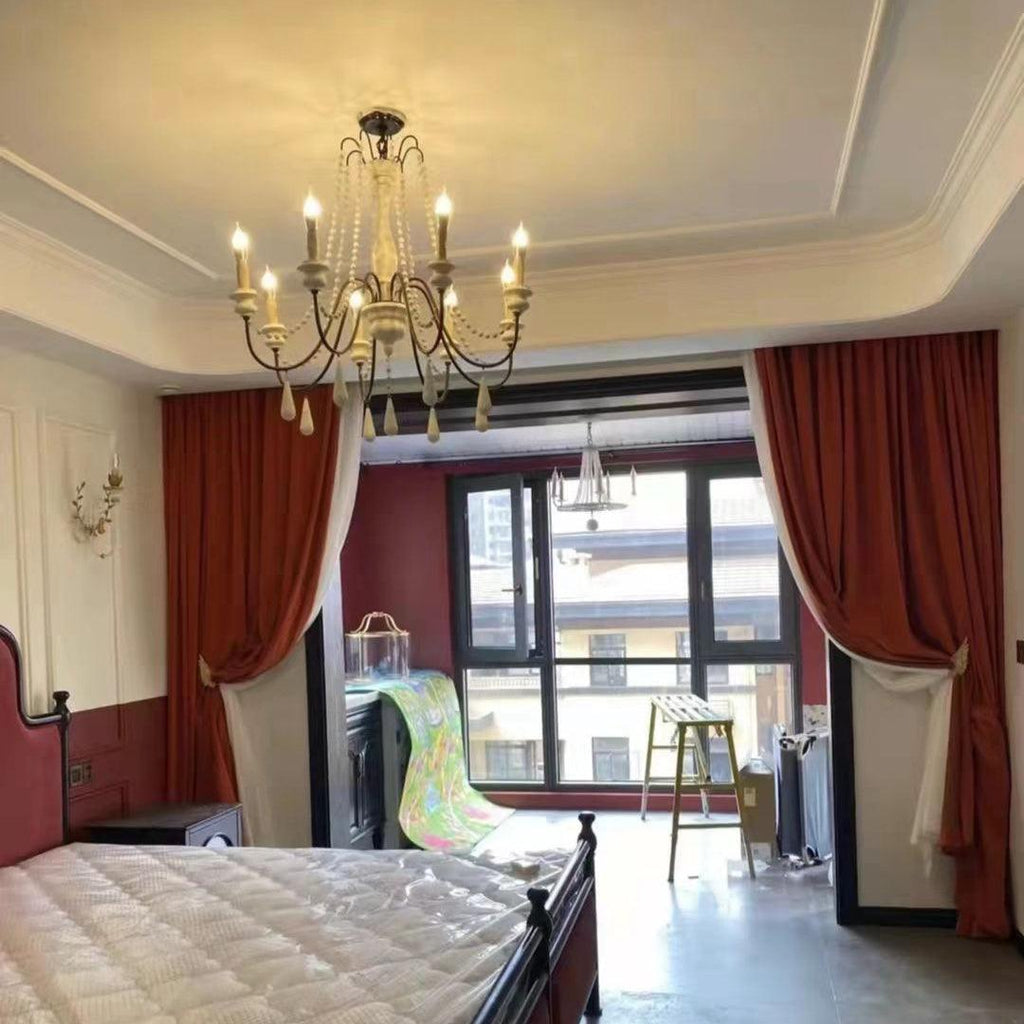 Lustra Chandelier à Bougies Bras Voluté Rustique - Neutralighting