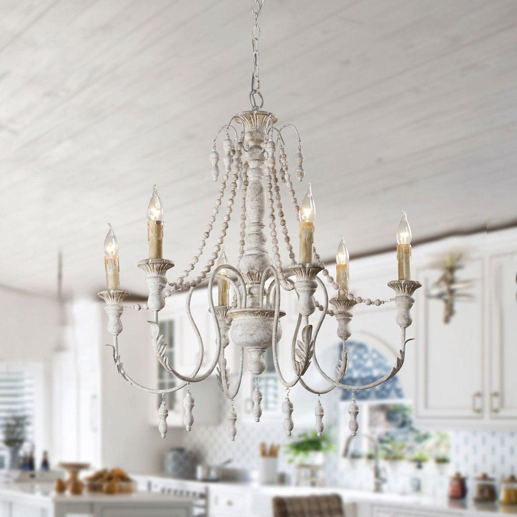 Lustra Chandelier à Bougies Bras Voluté Rustique - Neutralighting