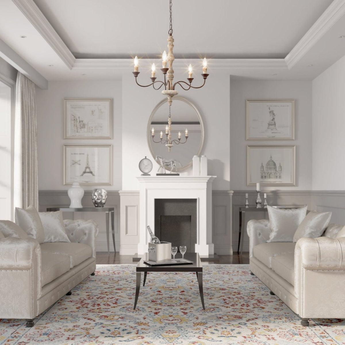 Aurora Lustre Bougeoir Ferme Rustique - Neutralighting