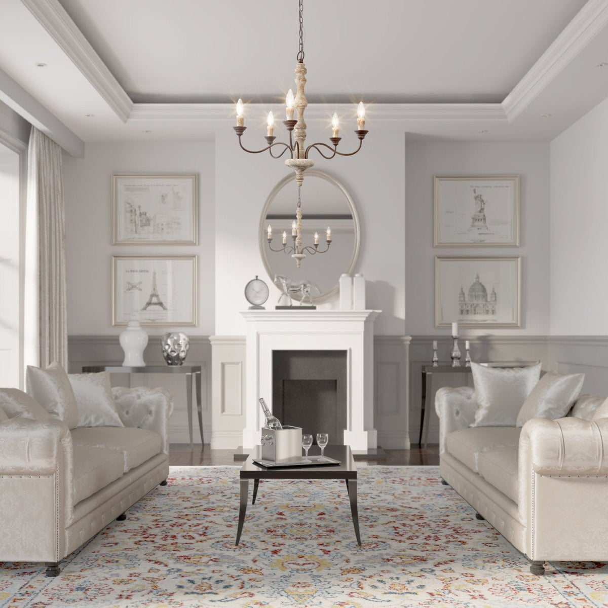 Aurora Lustre Bougeoir Ferme Rustique - Neutralighting