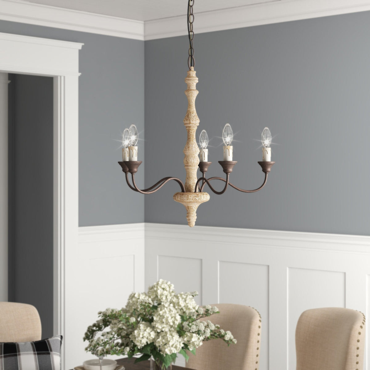 Aurora Lustre Bougeoir Ferme Rustique - Neutralighting