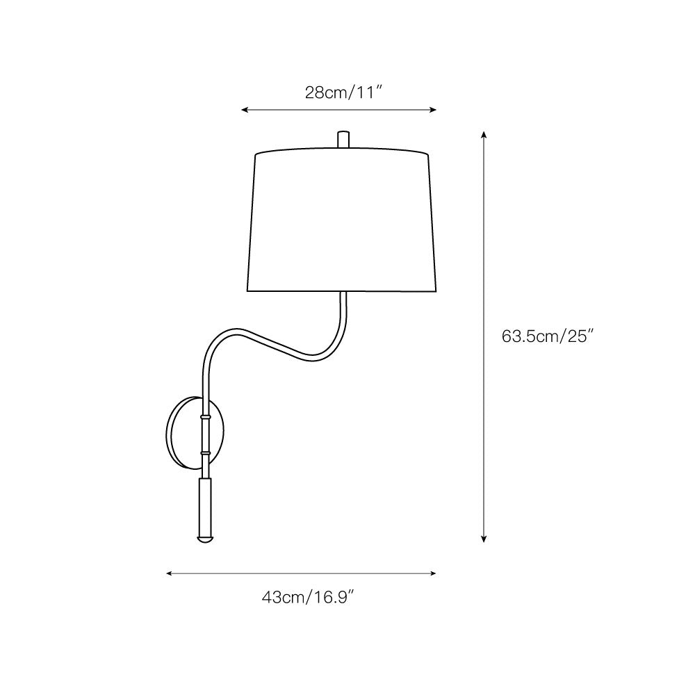 Terra Applique Murale en Tissu et Métal Minimaliste Moderne - Neutralighting