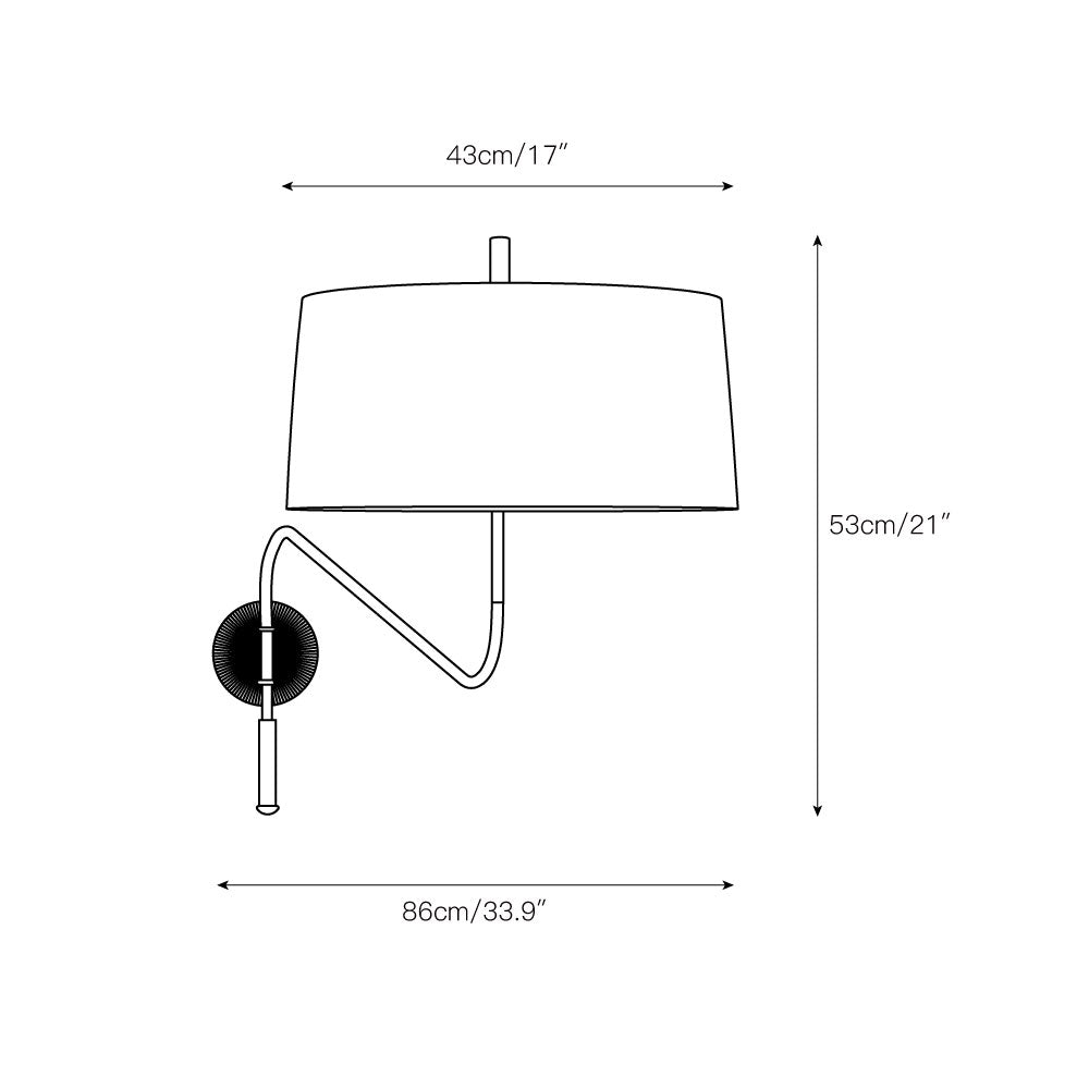 Terra Applique Murale en Tissu et Métal Minimaliste Moderne - Neutralighting