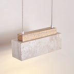 Ciraeila Suspension Rectangulaire en Travertin - Neutralighting