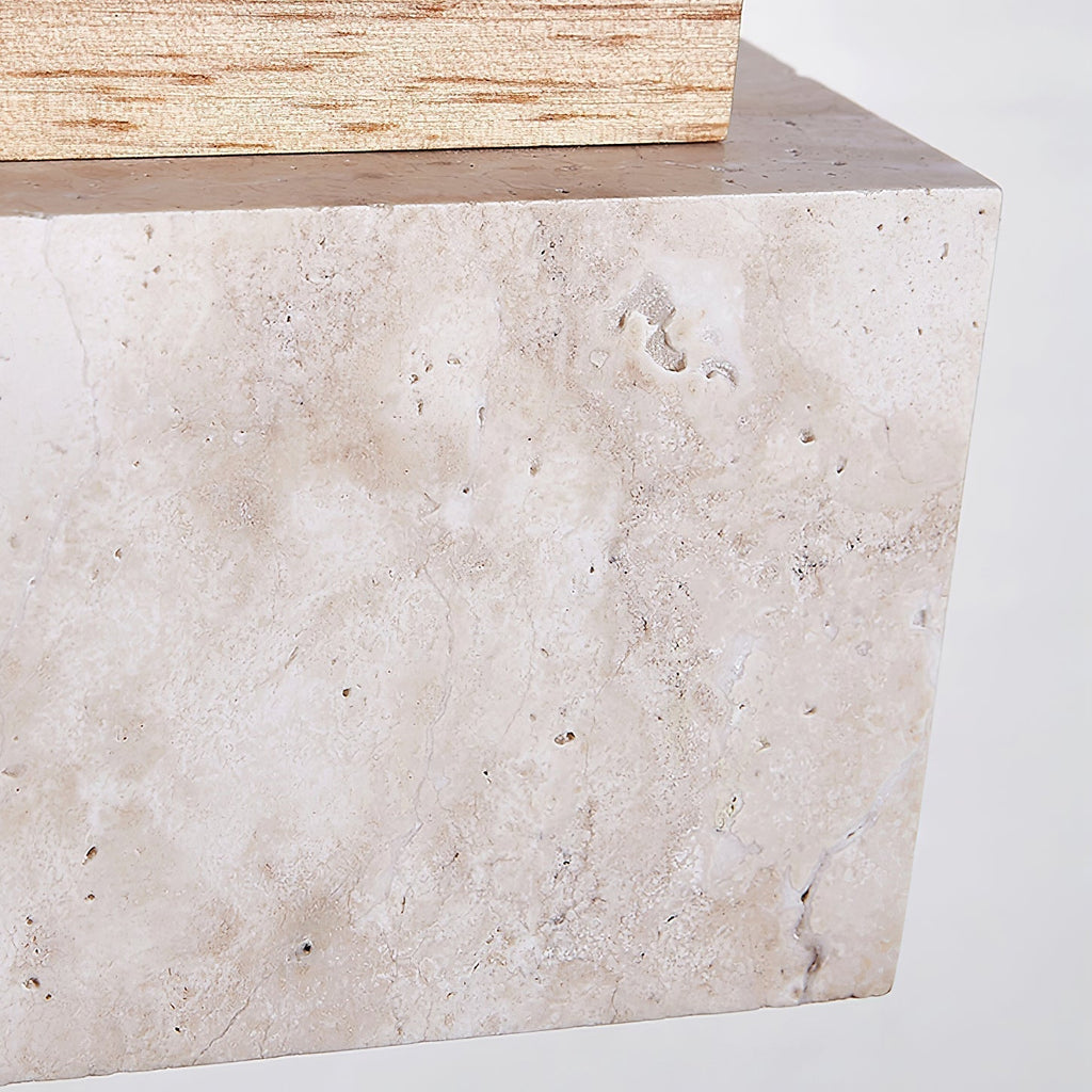 Ciraeila Suspension Rectangulaire en Travertin - Neutralighting