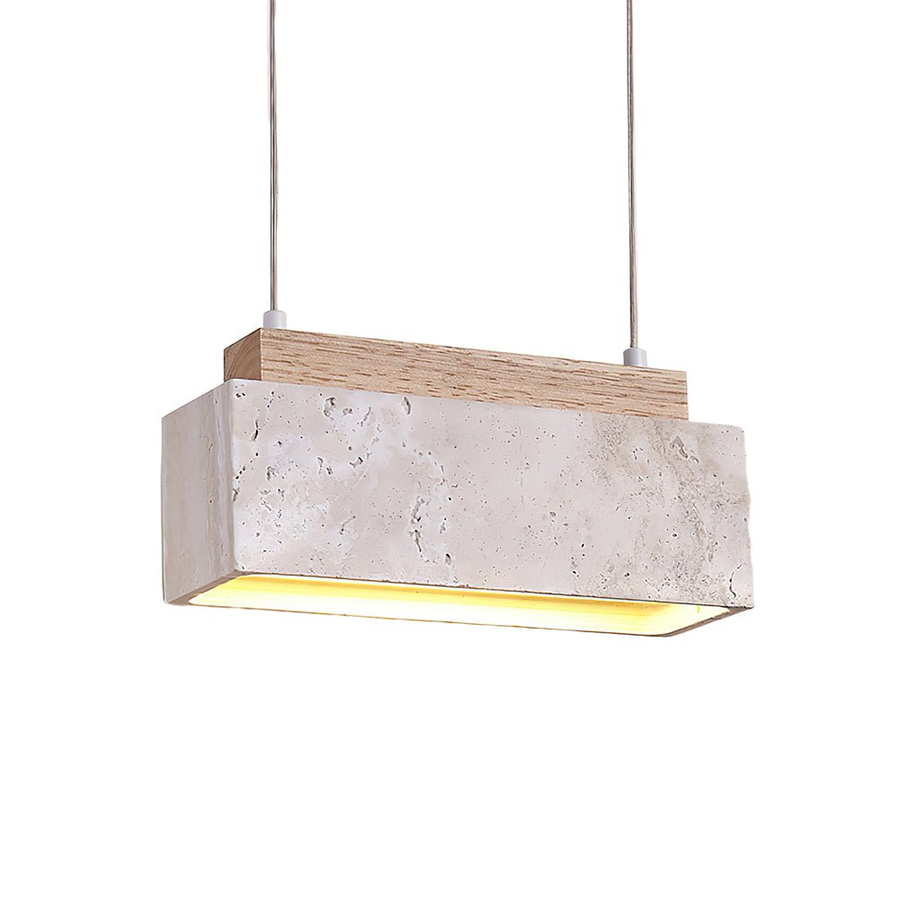 Ciraeila Suspension Rectangulaire en Travertin - Neutralighting