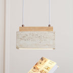 Ciraeila Suspension Rectangulaire en Travertin - Neutralighting
