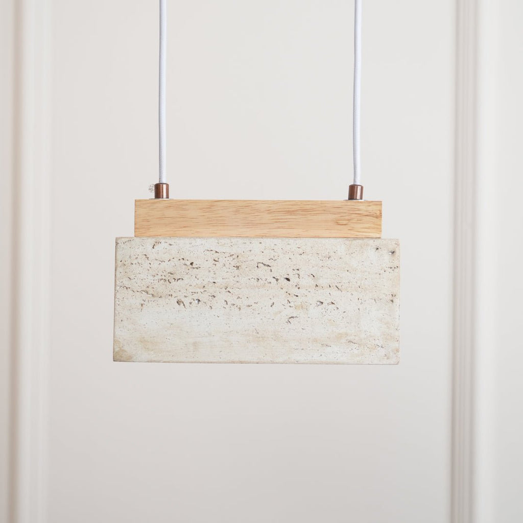 Ciraeila Suspension Rectangulaire en Travertin - Neutralighting
