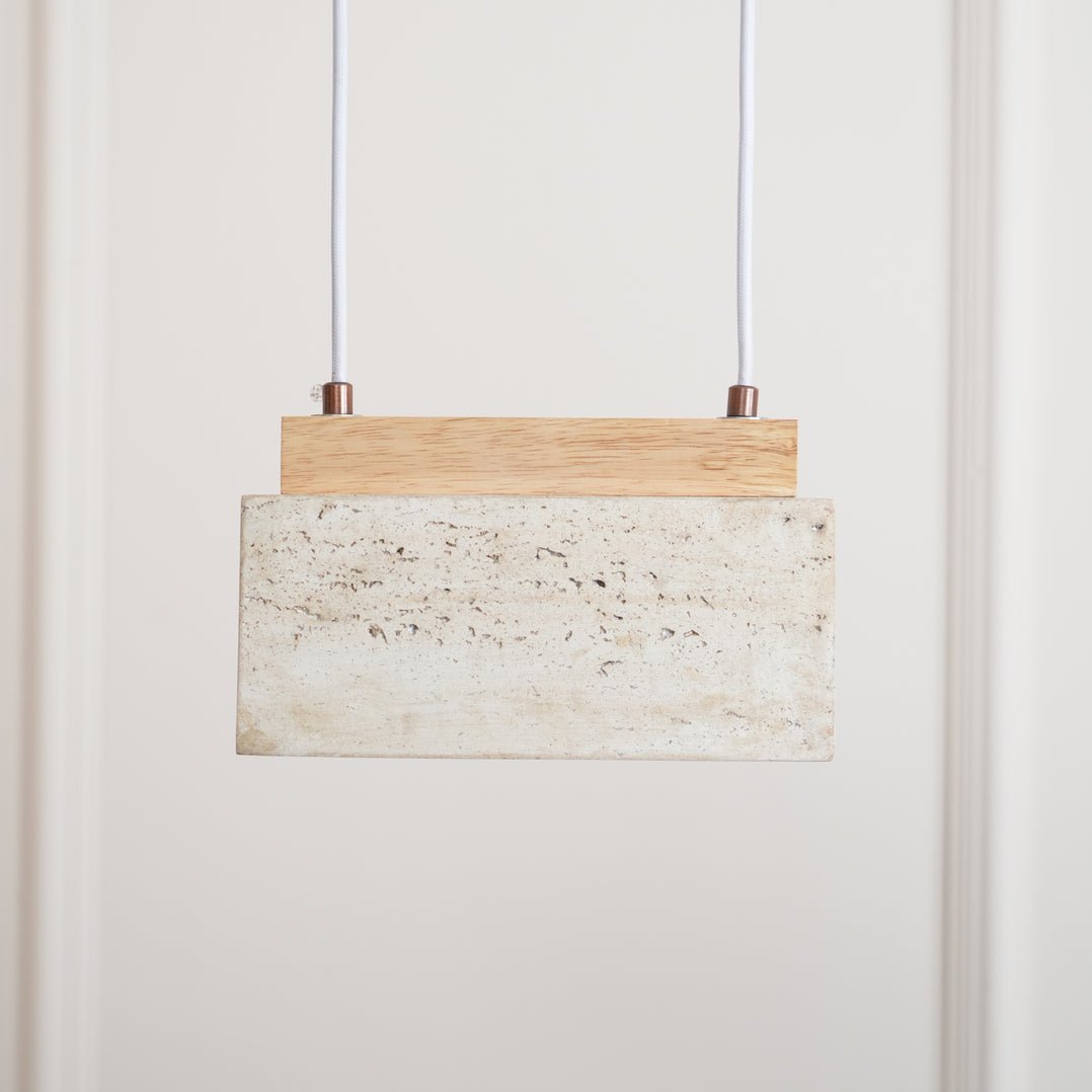 Ciraeila Suspension Rectangulaire en Travertin - Neutralighting