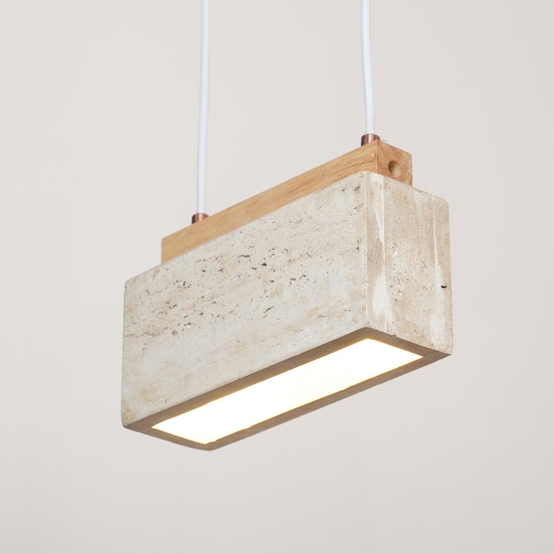 Ciraeila Suspension Rectangulaire en Travertin - Neutralighting