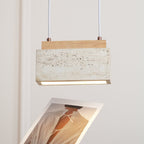 Ciraeila Suspension Rectangulaire en Travertin - Neutralighting