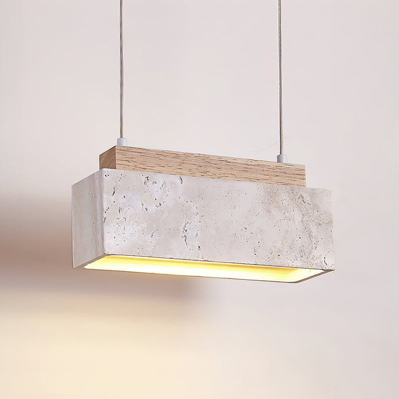 Ciraeila Suspension Rectangulaire en Travertin - Neutralighting