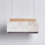 Ciraeila Suspension Rectangulaire en Travertin - Neutralighting