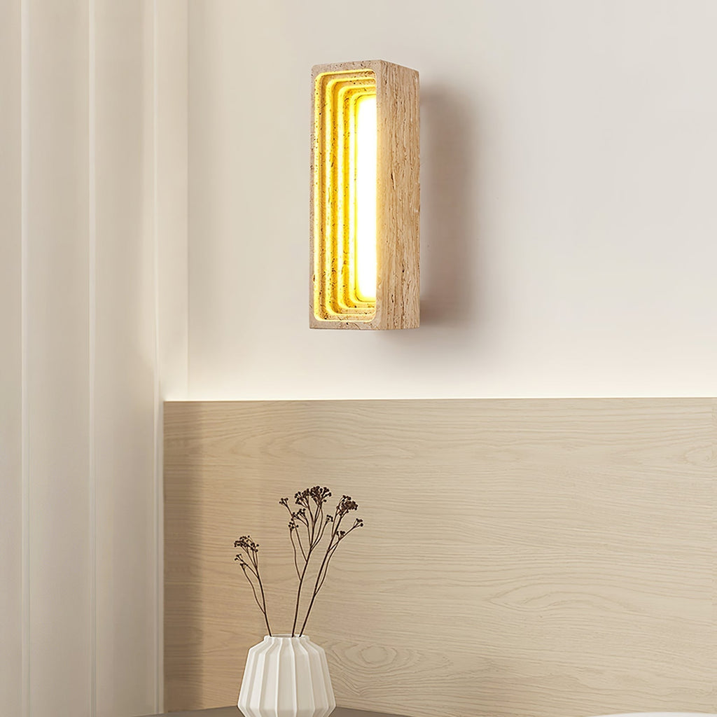 Atheila Applique Murale Moderne en Travertin - Neutralighting