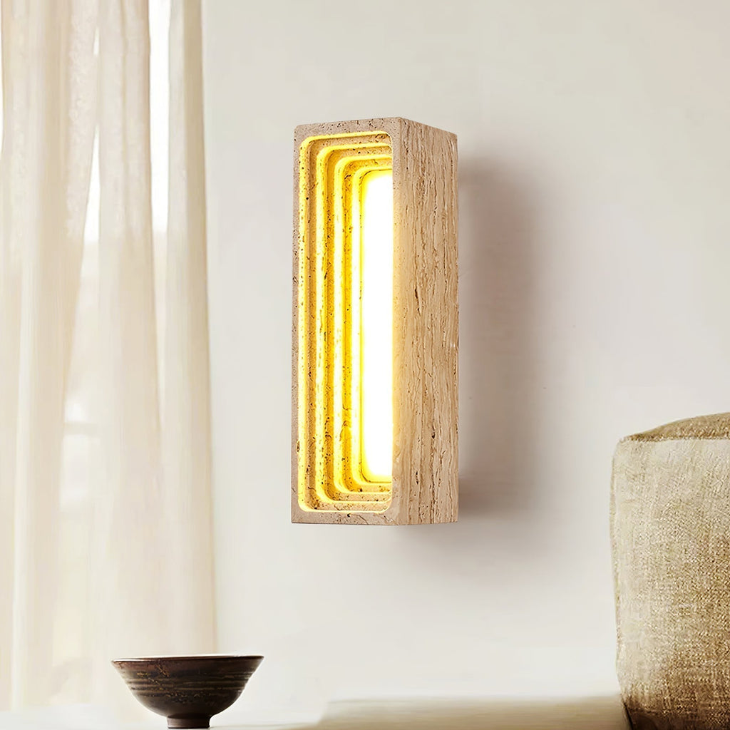 Atheila Applique Murale Moderne en Travertin - Neutralighting
