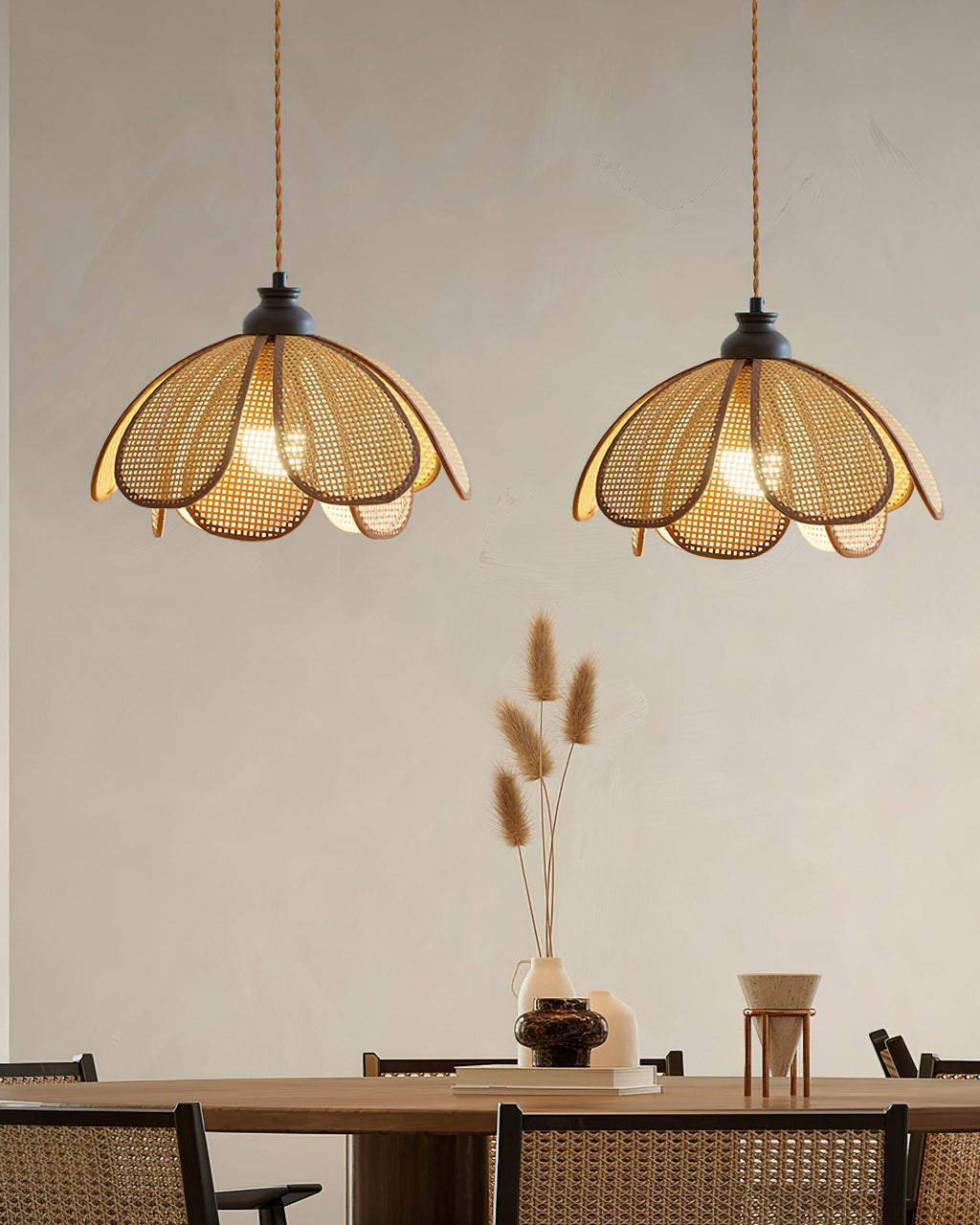 Capelina Lampe Pendante Pétale en Bois Moderne - Neutralighting