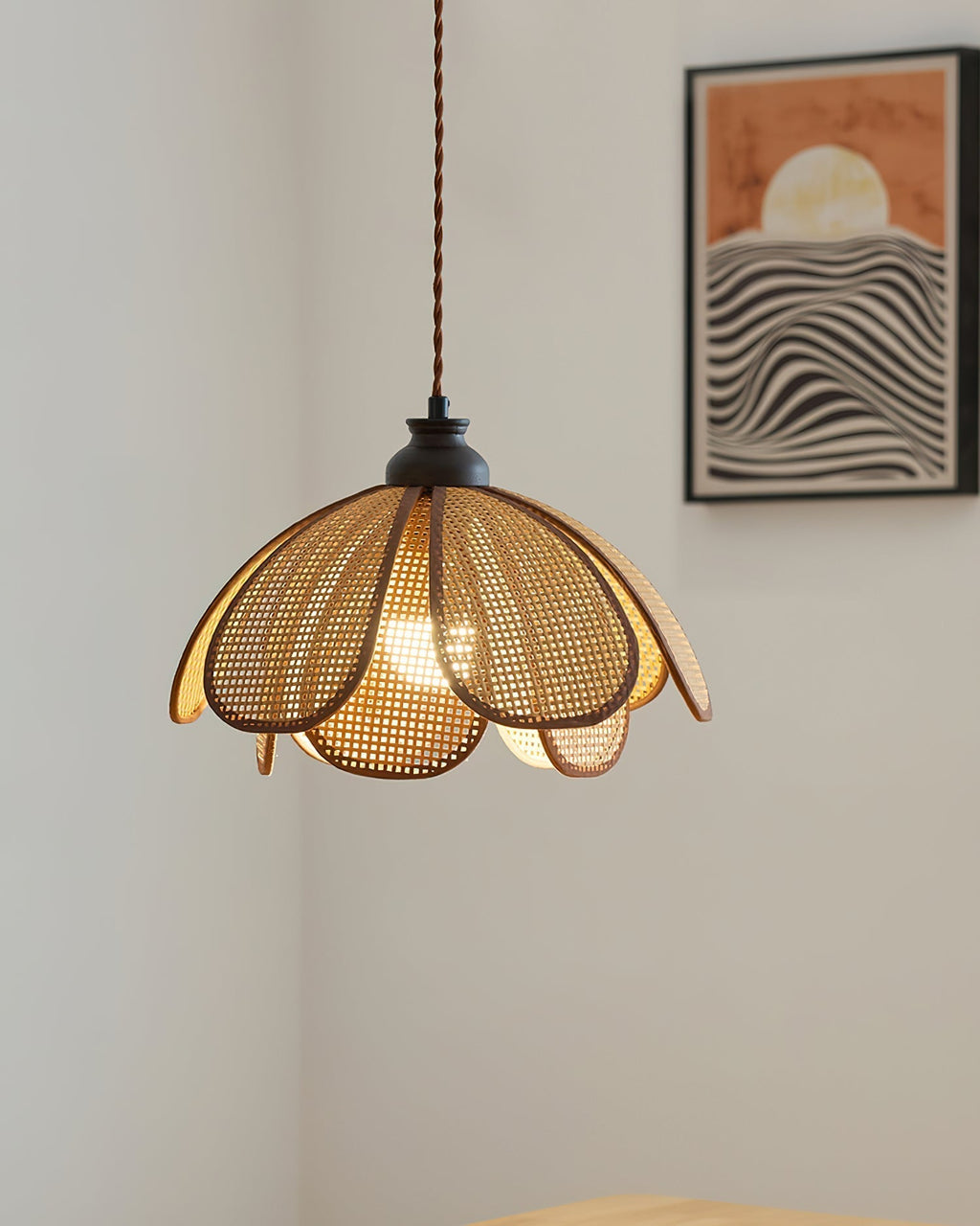 Capelina Lampe Pendante Pétale en Bois Moderne - Neutralighting