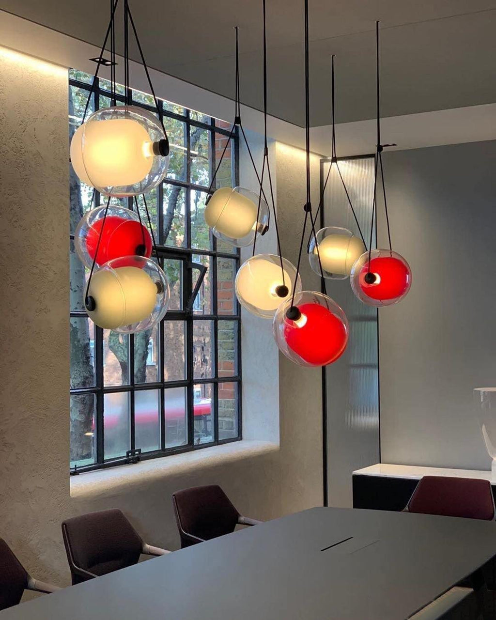 Orba Suspension Lampe en Verre Contemporain - Neutralighting