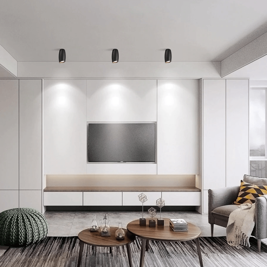 Spot moderne LED allongé aux bords arrondis Loft Cléa Auréole - Présence Moderne & Harmonie Intérieure