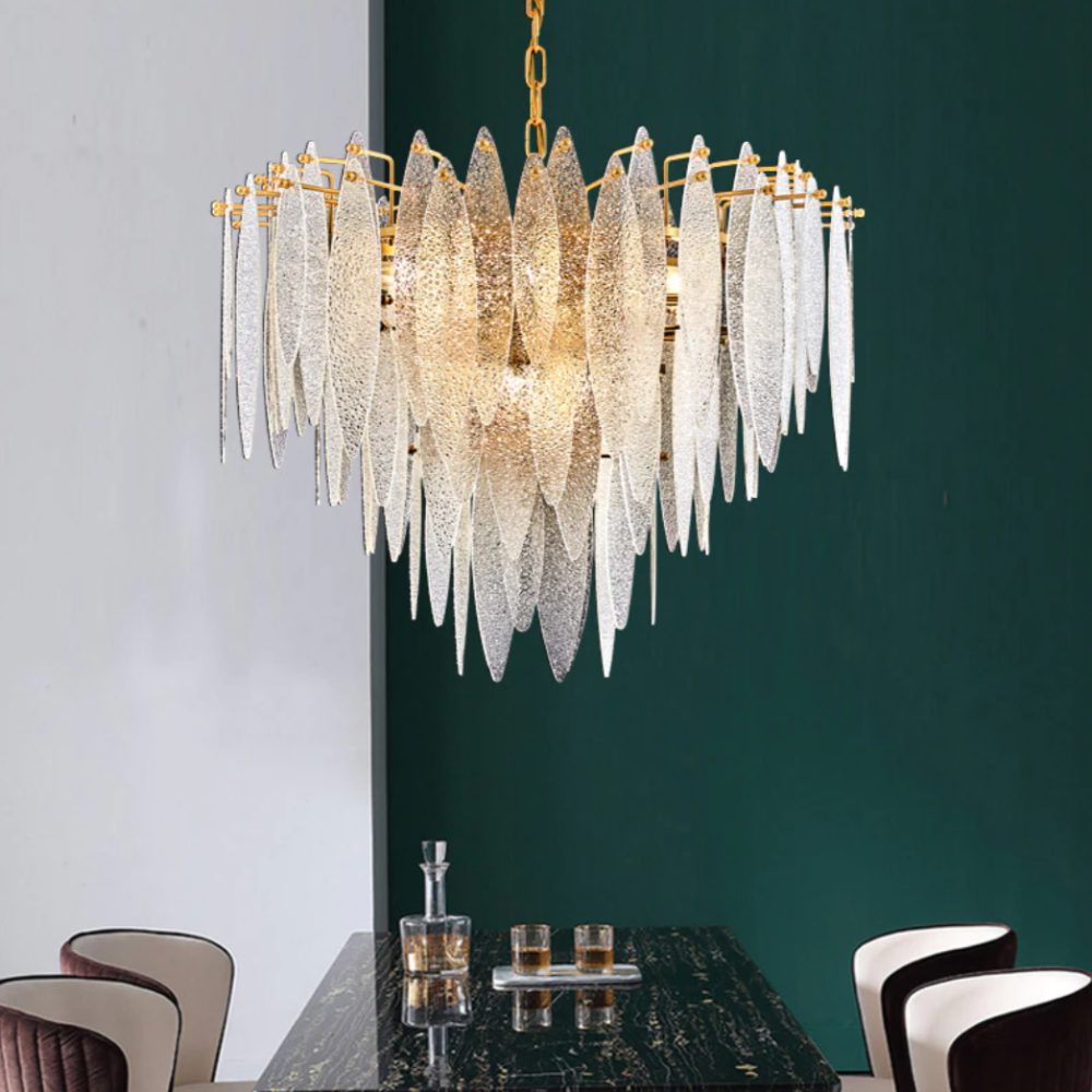 Lustre — Moderne avec lames en verre luxury Valentina
