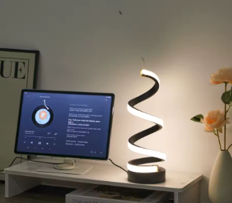 Lampe de lecture en design spirale Lorène Élan en Spirale - Un Compagnon pour Vos Moments de Lecture